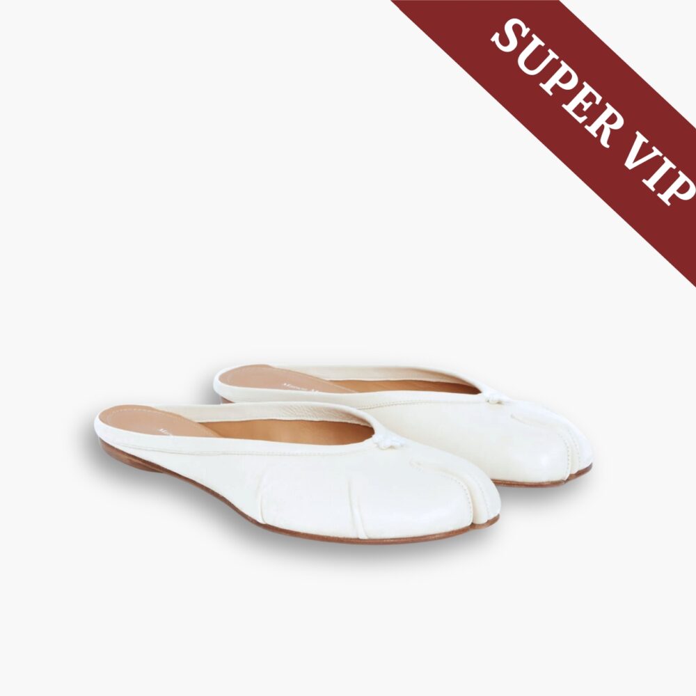 Super Vip 1:1 - Maison Margiela Tabi Ballerina Mule White S39WZ0105P6378T1003
