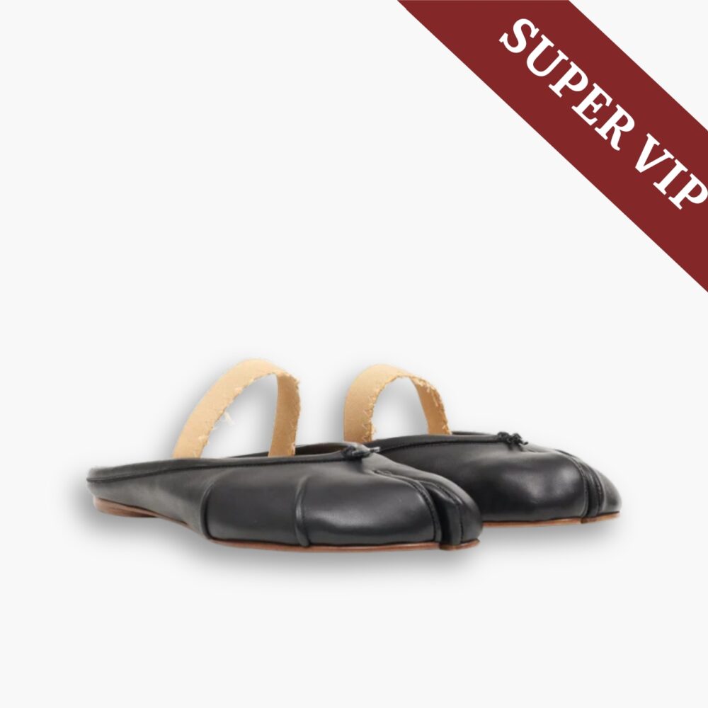 Super Vip 1:1 - Maison Margiela Tabi Elastic Band Mule Black S39WZ0103P6853HA334