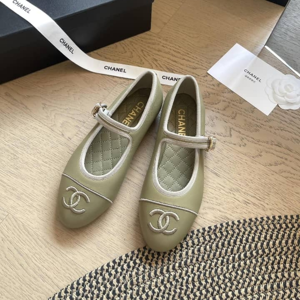Alternative view of Chanel Mary Jane Ballet Flat Dark Green