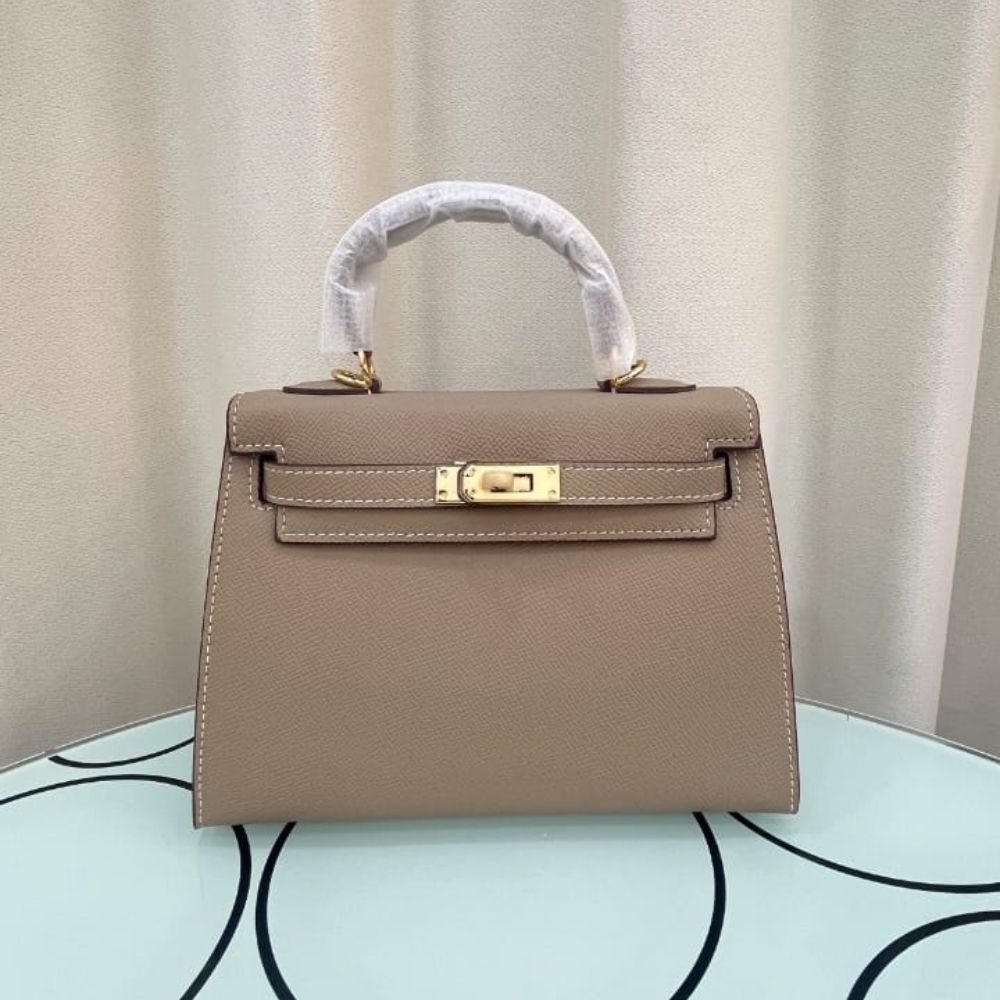 Alternative view of Super Vip 1:1 – Hermes Kelly Mini Epsom Handbag Gold Hardware Etoupe 22Cm