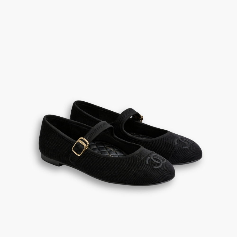 Chanel Mary Jane Ballet Flat Black