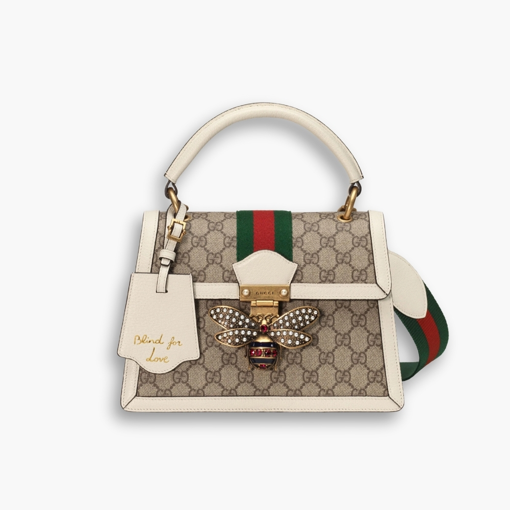Gucci Queen Margaret GG Small Top Handle Bag White 25Cm 476541 9I6ST 9753