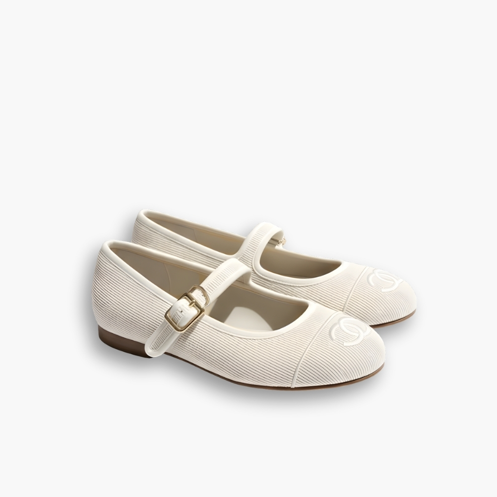 Chanel Mary Jane Ballet Flat Beige