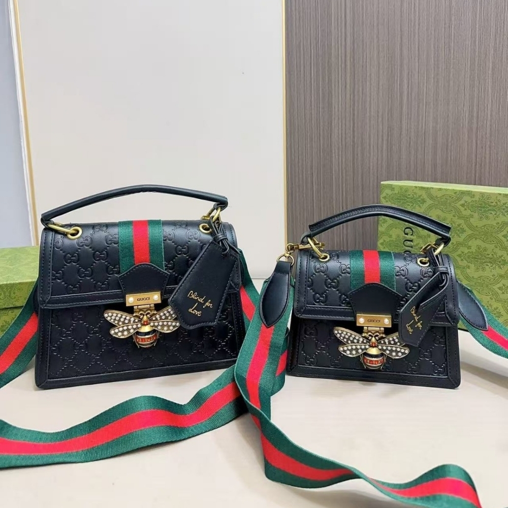 Gucci Queen Margaret GG Mini Top Handle Bag Full Black 20Cm - Image 5