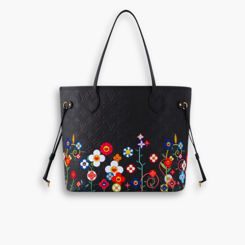 Louis Vuitton X Takashi Murakami Superflat Neverfull MN Black 31Cm M13675