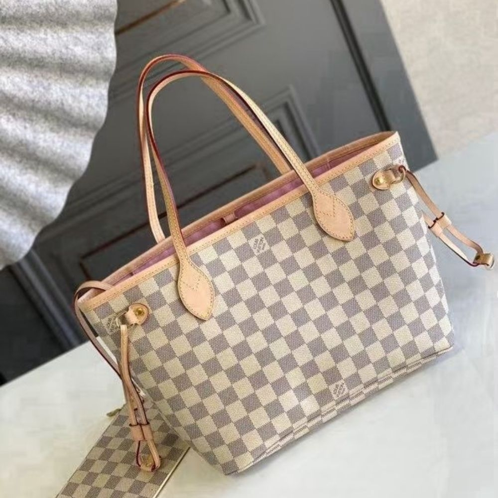 Alternative view of Super Vip 1:1 - Louis Vuitton Neverfull PM Damier Azur Pink 29Cm