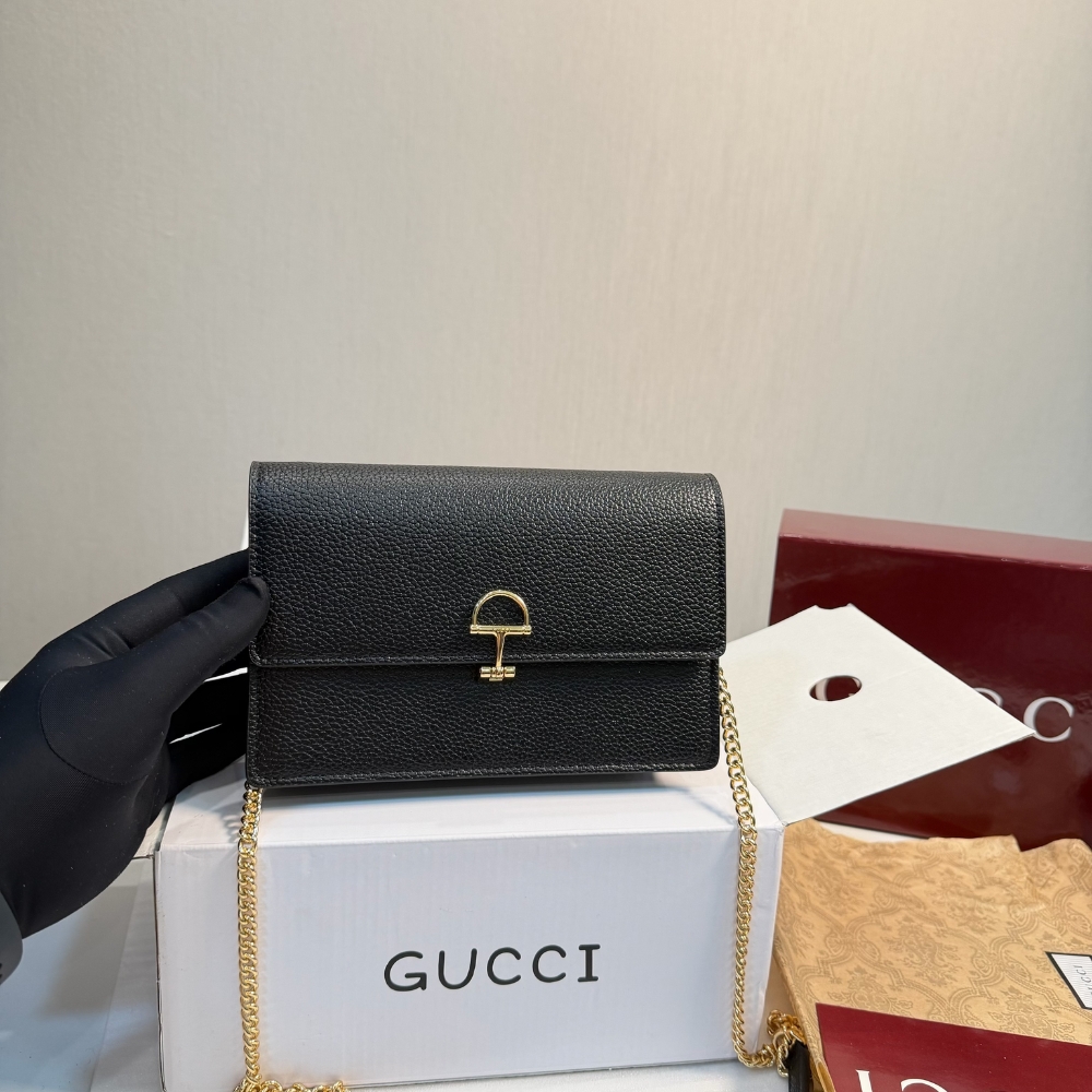 Gucci Half Horsebit Wallet On Chain Black 20Cm - Image 2