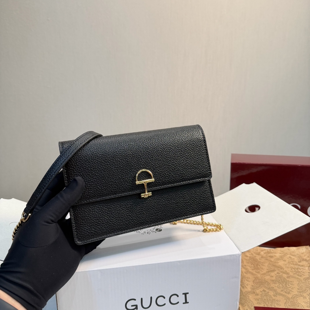 Gucci Half Horsebit Wallet On Chain Black 20Cm - Image 3