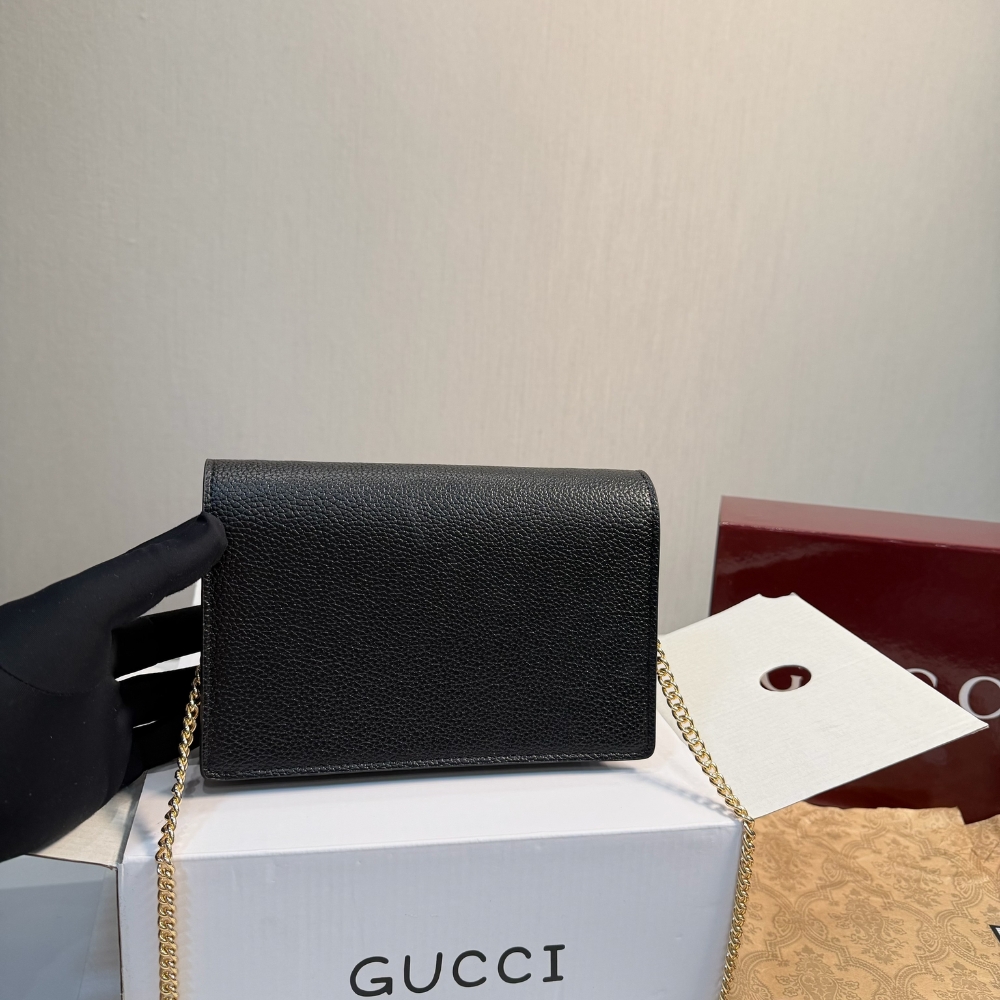 Gucci Half Horsebit Wallet On Chain Black 20Cm - Image 7