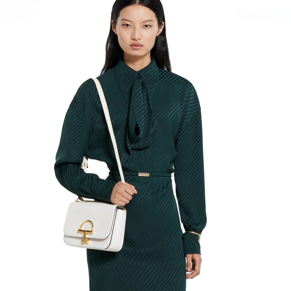 Gucci Siena Small Shoulder Bag Ivory Leather 22Cm 846705 AAFKB 9540 - Image 10