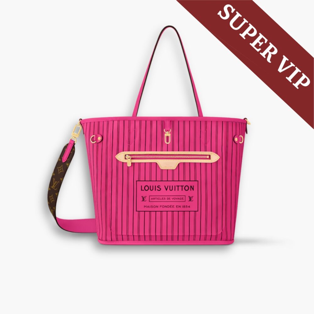 Super Vip 1:1 – Louis Vuitton Neverfull Bandoulière Inside Out MM Bag Pink 31Cm M12707