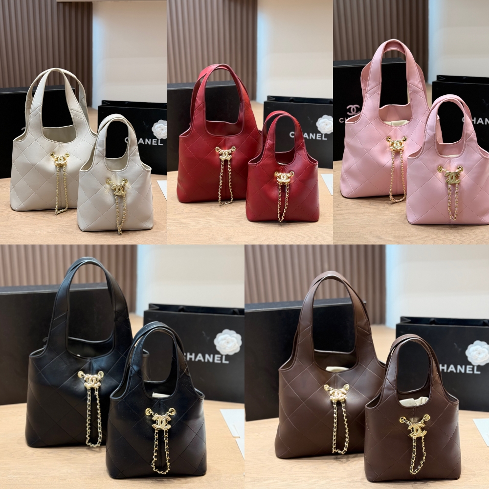 Chanel Small Shopping Bag Gold Tone Hardware Black 22Cm AS6132 B23332 94305 - Image 7