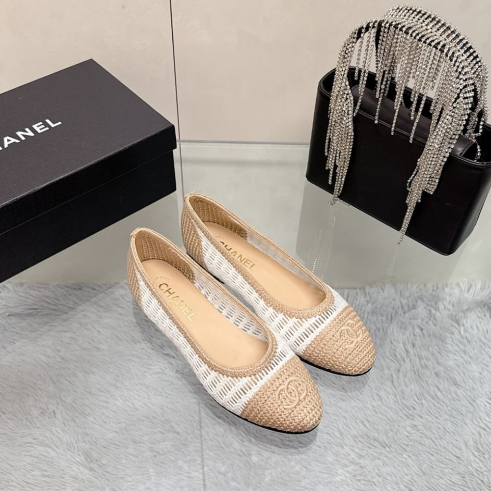Alternative view of Chanel Ballet Flats Raffia White And Beige G46352 B19806 NAFBO