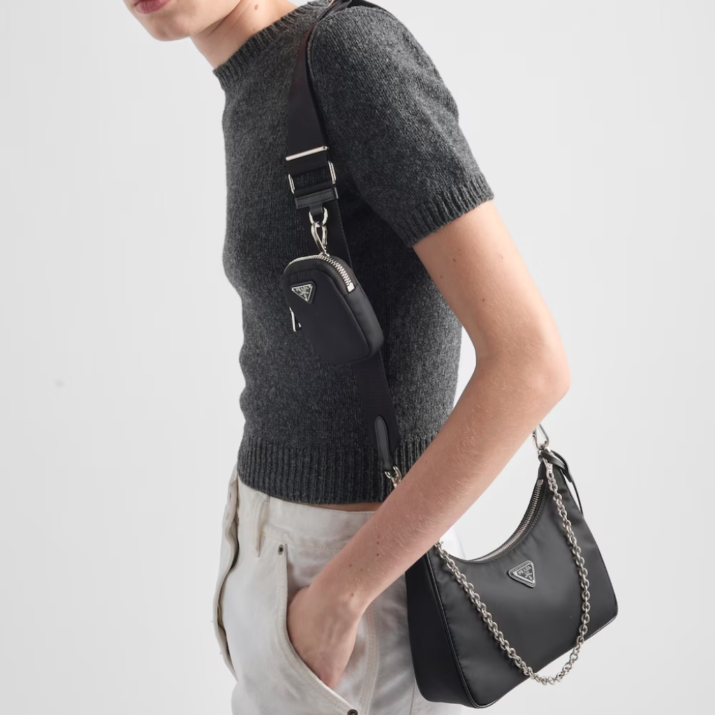 Prada Re Edition 2005 Re Nylon Bag Black 26cm - Image 7