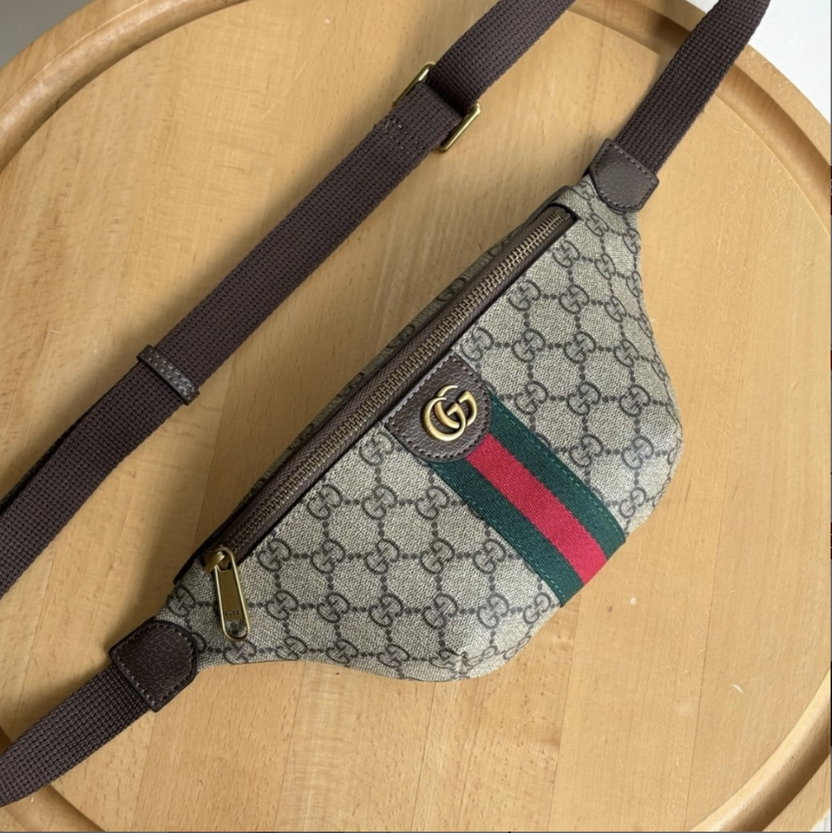 Gucci Ophidia Small Belt Bag Beige And Dark Brown 30Cm 839106 FAEOF 9745 - Image 4