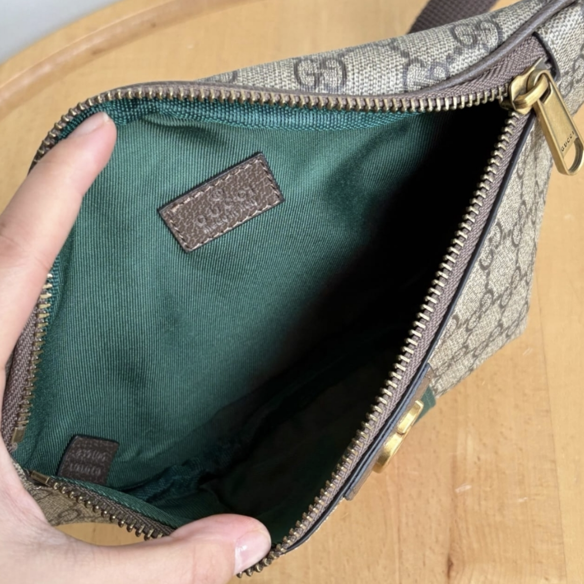 Gucci Ophidia Small Belt Bag Beige And Dark Brown 30Cm 839106 FAEOF 9745 - Image 7