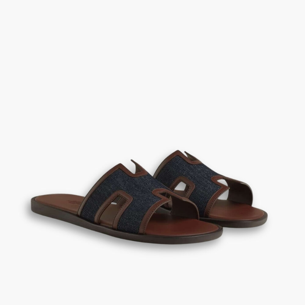 Hermes Izmir Sandal Blue And Chocolate H232814ZH49400