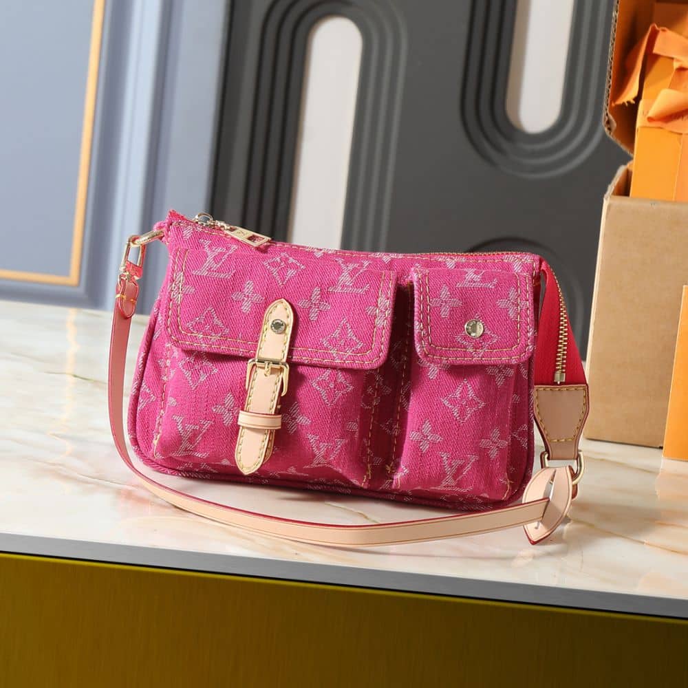 Alternative view of Louis Vuitton Pochette Accessoire Cargo Denim Pink 23cm
