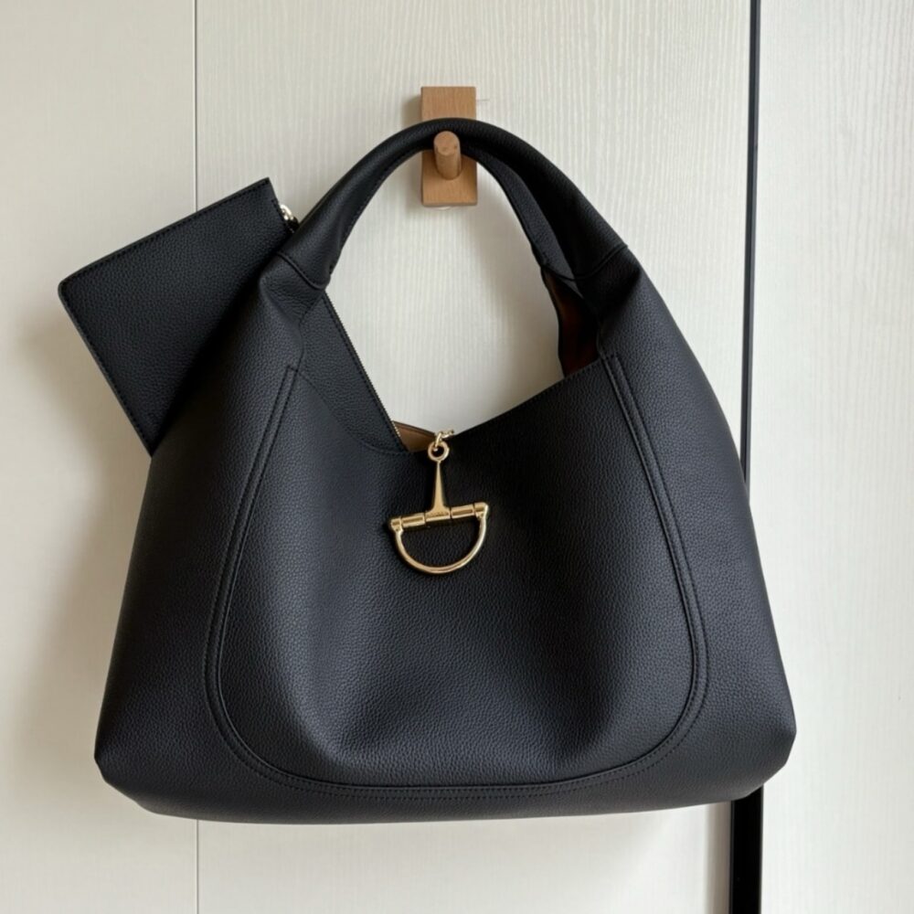 Alternative view of Gucci Softbit Maxi Shoulder Bag Black 46Cm 837466 AAEAO 1000