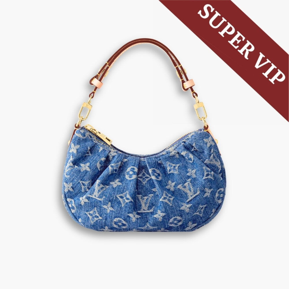 Super Vip 1:1 - Louis Vuitton Pochette Valley Blue Denim 21Cm M13571