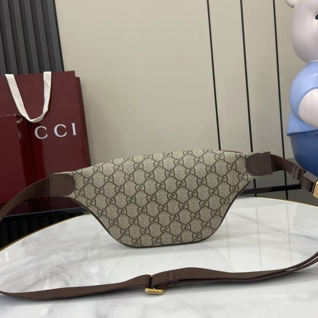 Super Vip 1:1 - Gucci Ophidia Small Belt Bag Beige And Dark Brown 30Cm 839106 FAEOF 9745 - Image 5
