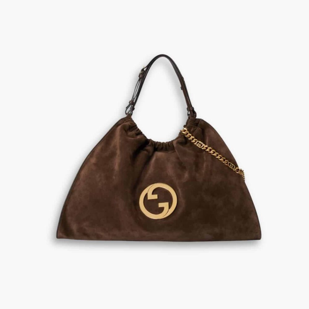 Gucci Blondie Large Suede Tote Bag Brown 50Cm
