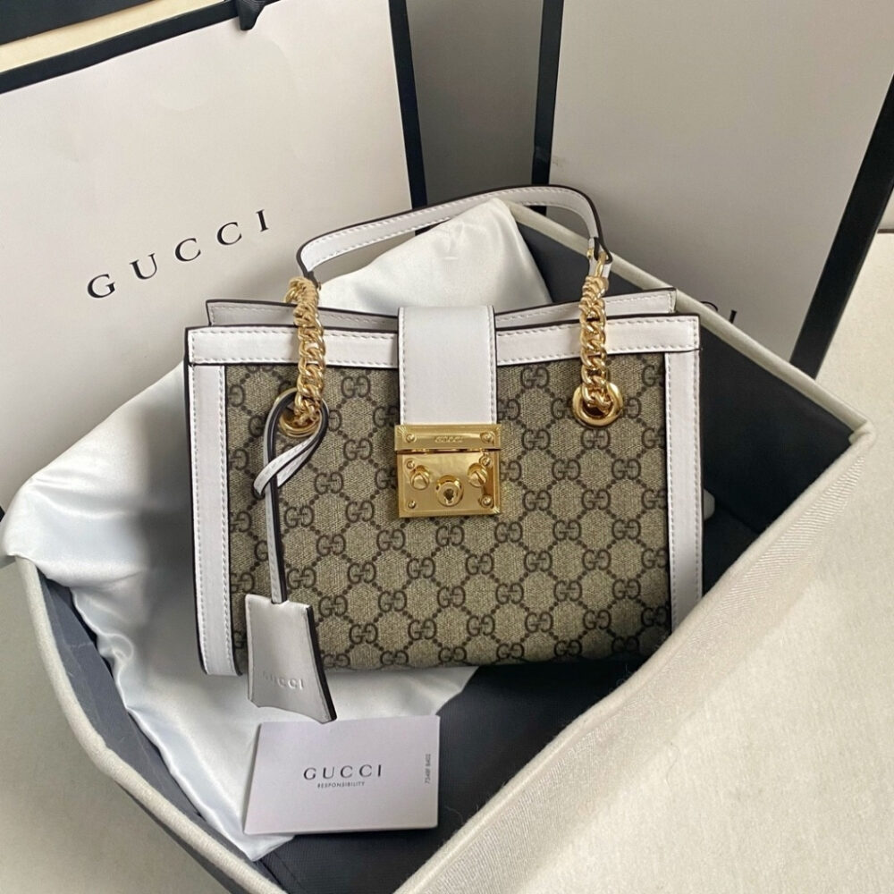 Alternative view of Gucci Padlock Small GG Shoulder Bag White 26Cm ‎‎‎498156 KHNKG 9761