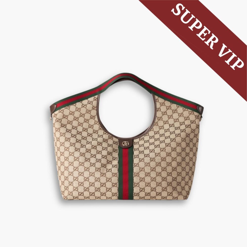 Super Vip 1:1 - Gucci Giglio Large Tote Bag GG Canvas Beige And Dark Brown 60Cm 853971 FAFFP 2547