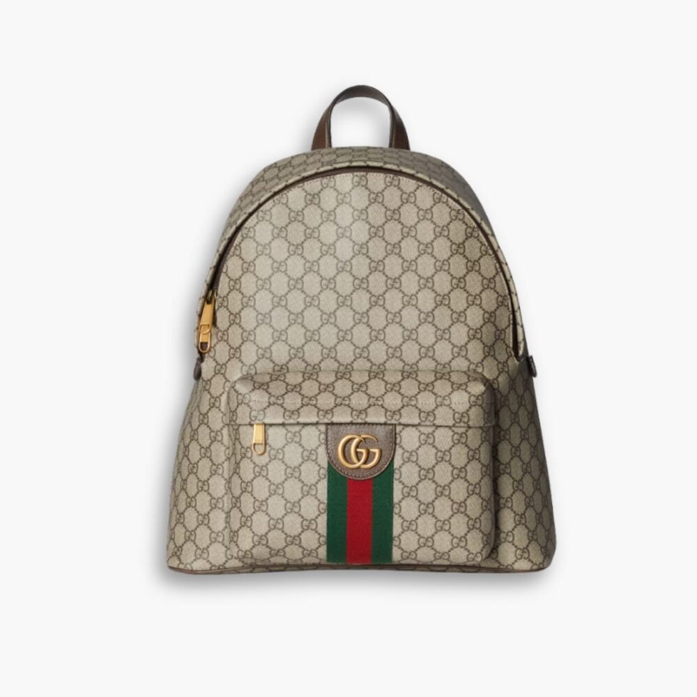 Gucci Ophidia Medium Backpack Beige And Dark Brown 41Cm 834466 FAEOJ 9747