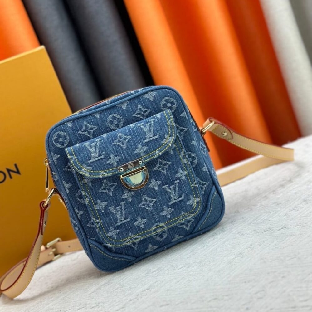 Alternative view of Louis Vuitton Camera Bag Monogram Denim Blue 20cm