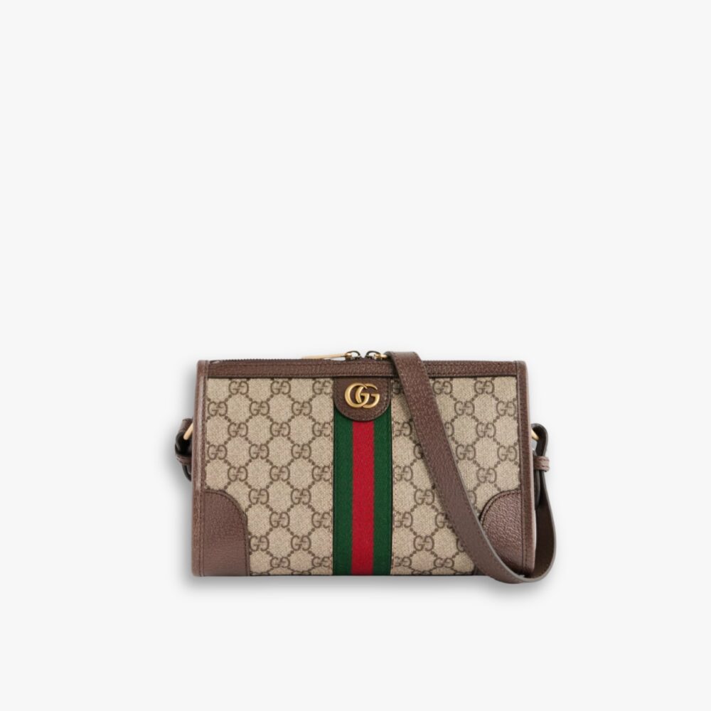 Gucci Ophidia GG Messenger Bag Beige Ebony 25cm 752581 96IWT 8745