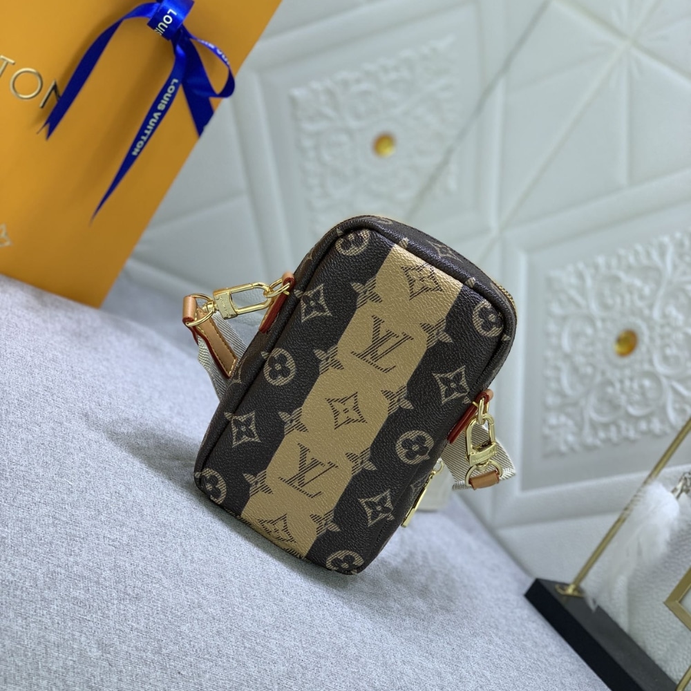 Louis Vuitton x Nigo Double Phone Pouch Monogram Brown 18cm M81005 - Image 4