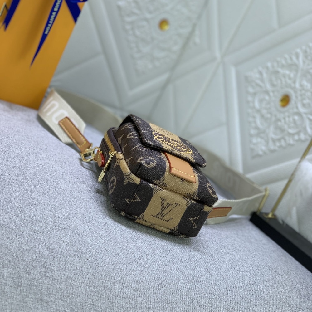 Louis Vuitton x Nigo Double Phone Pouch Monogram Brown 18cm M81005 - Image 5