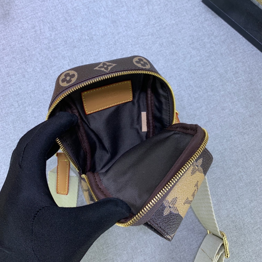 Louis Vuitton x Nigo Double Phone Pouch Monogram Brown 18cm M81005 - Image 9