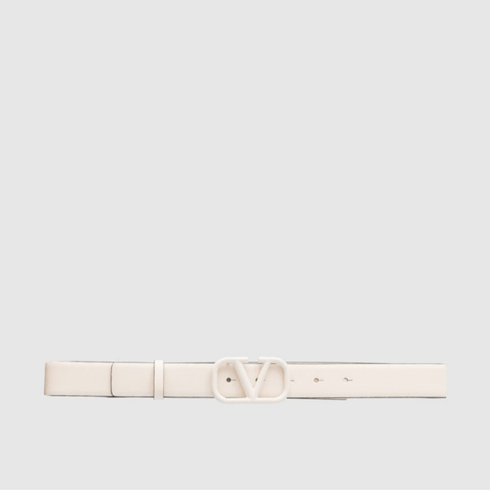Alternative view of Valentino Garavani V Logo Signature Belt White