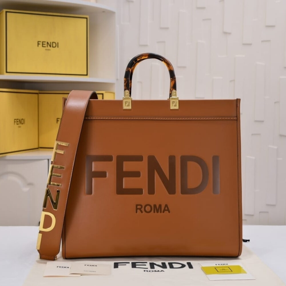 Alternative view of Super Vip 1:1 – Fendi Sunshine Large Bag Shopper Brown Leather 40cm 8BH372ABVLF0PWZ