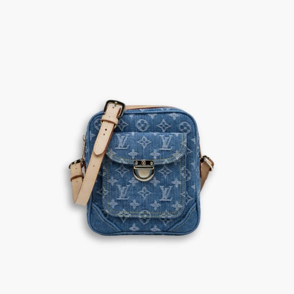 Louis Vuitton Camera Bag Monogram Denim Blue 20cm