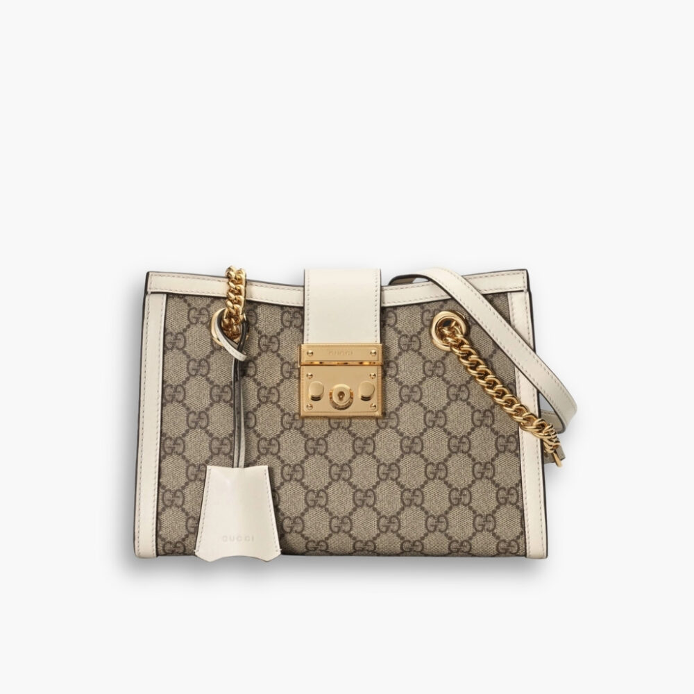 Gucci Padlock Small GG Shoulder Bag White 26Cm ‎‎‎498156 KHNKG 9761