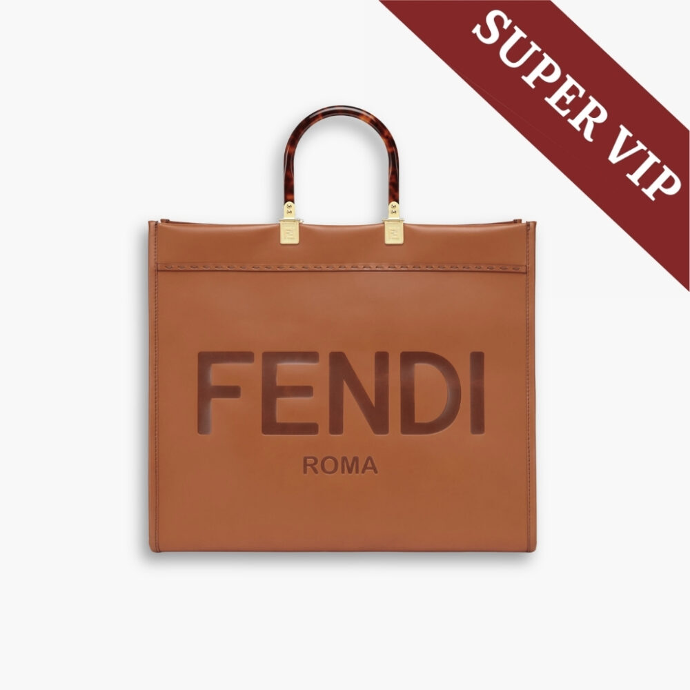 Super Vip 1:1 – Fendi Sunshine Large Bag Shopper Brown Leather 40cm 8BH372ABVLF0PWZ