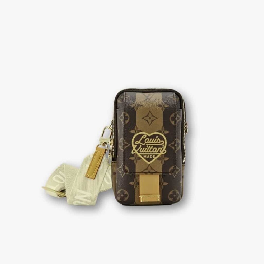 Louis Vuitton x Nigo Double Phone Pouch Monogram Brown 18cm M81005