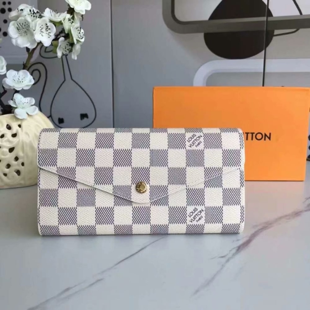 Louis Vuitton Sarah Wallet Damier Azur Canvas 19Cm N63208 - Image 2