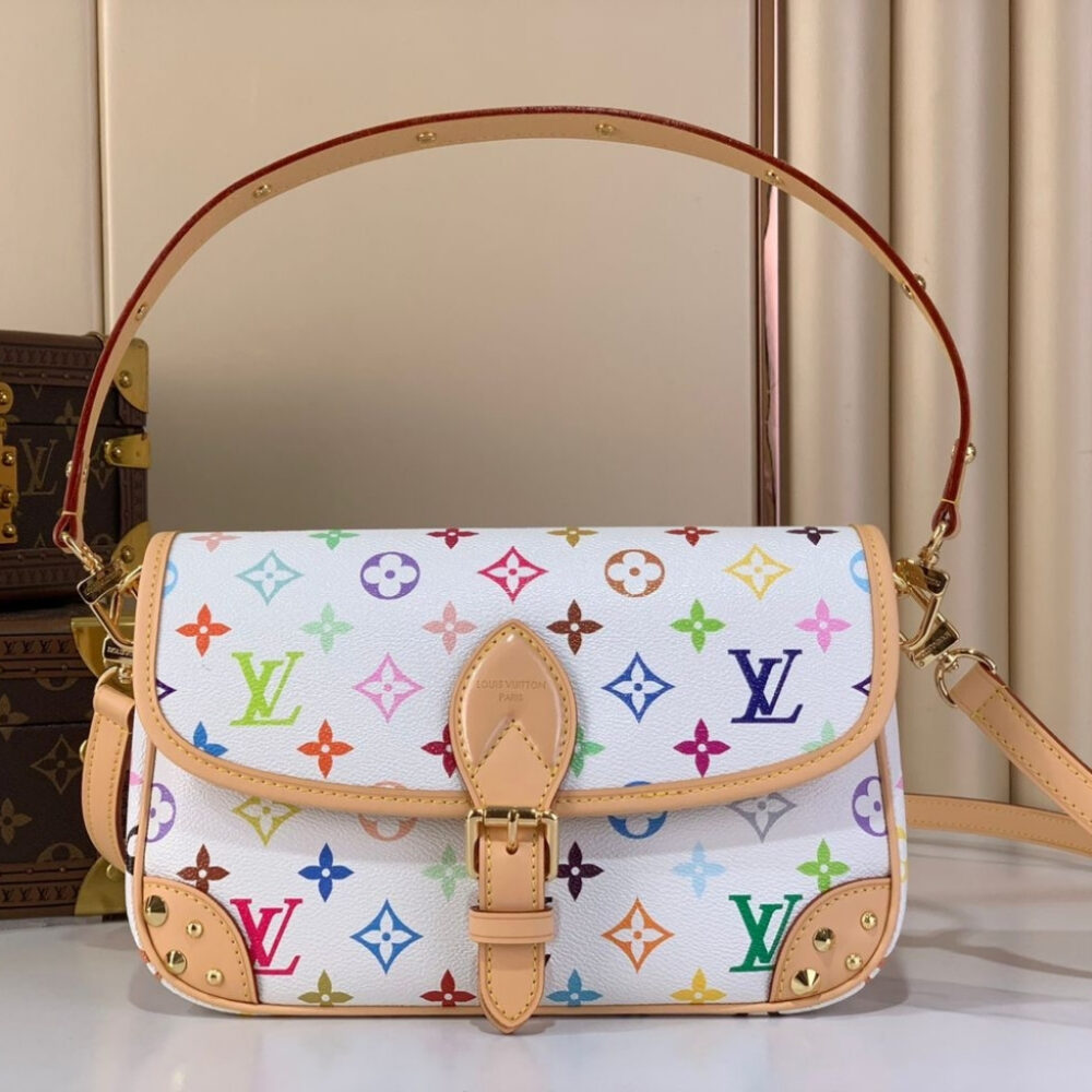 Alternative view of Louis Vuitton x Takashi Murakami Diane PM Multicolor White 26cm M27866