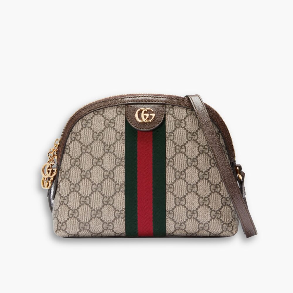Gucci Ophidia Small Shoulder Bag GG Supreme Beige Ebony 23Cm 499621 K05NG 8745