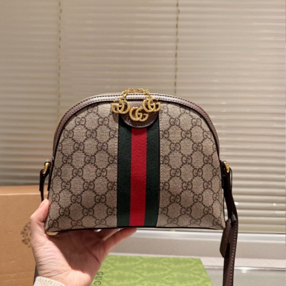Alternative view of Gucci Ophidia Small Shoulder Bag GG Supreme Beige Ebony 23Cm 499621 K05NG 8745