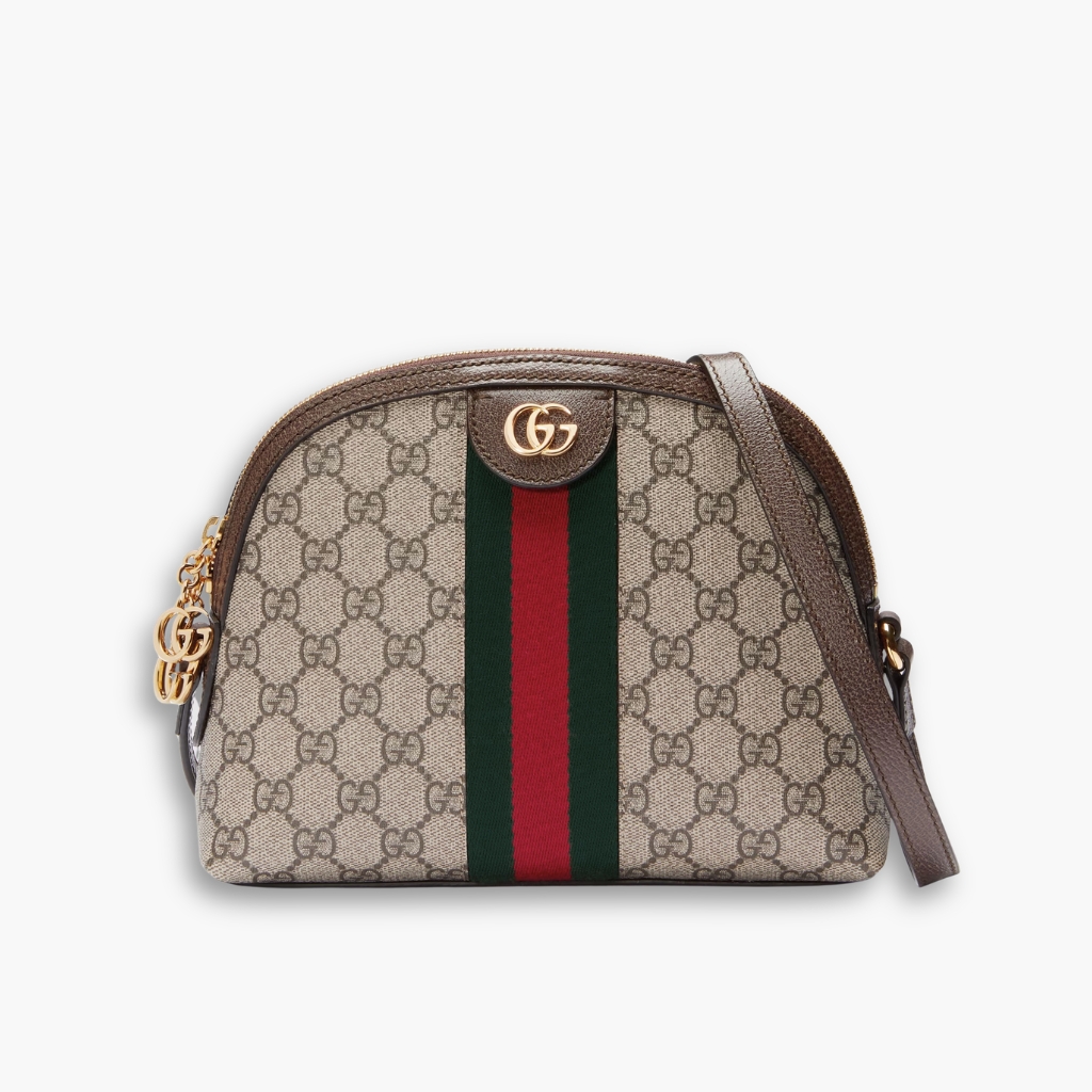 Gucci Ophidia Small Shoulder Bag GG Supreme Beige Ebony 23Cm 499621 K05NG 8745