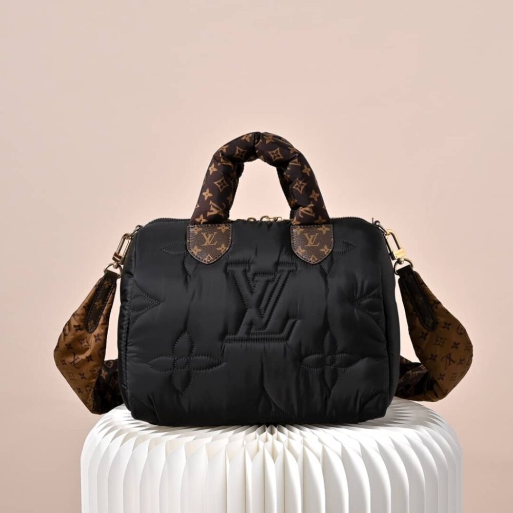 Alternative view of Mirror Quality - Louis Vuitton Speedy Bandouliere 25 Econyl Nylon Black 25Cm M59008