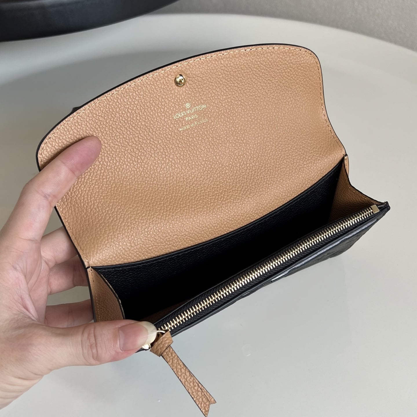 Louis Vuitton Emilie Monogram Empreinte Leather Wallet Black 19cm M62369 - Image 10