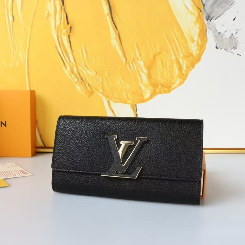 Louis Vuitton Capucines Wallet Black 20cm M61248 - Image 5