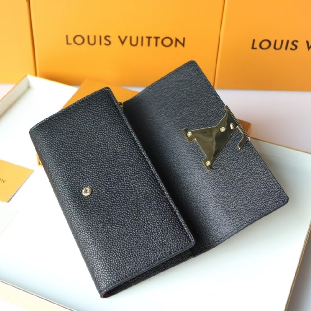 Louis Vuitton Capucines Wallet Black 20cm M61248 - Image 7
