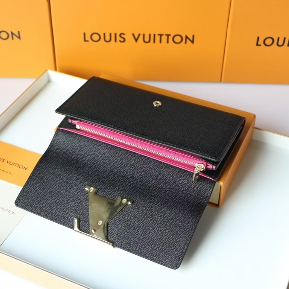 Louis Vuitton Capucines Wallet Black 20cm M61248 - Image 8